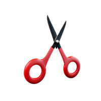 scissors 3d rendering icon illustration png