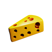 queso 3d representación icono ilustración png