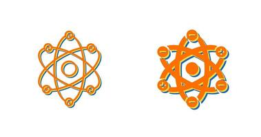 icono de vector de estructura de átomo