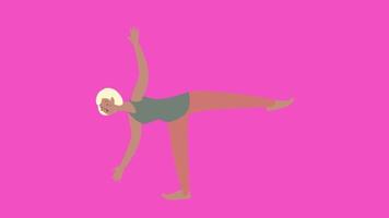 Animated Woman Doing Yoga video