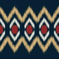 Ethnic Ikat fabric pattern geometric style.African Ikat embroidery Ethnic oriental pattern blue background. Abstract,vector,illustration.Texture,clothing,frame,decoration,carpet,motif. vector