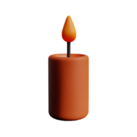 candle 3d rendering icon illustration png