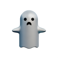 ghost 3d rendering icon illustration png
