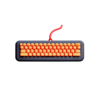 teclado 3d representación icono ilustración png