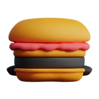 fast food 3d rendering icon illustration png