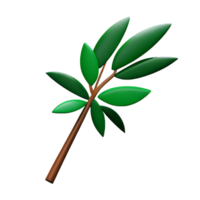 palm blad 3d renderen icoon illustratie png