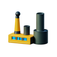 factory 3d rendering icon illustration png