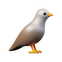 dove 3d rendering icon illustration png