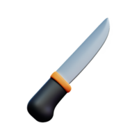 couteau 3d le rendu icône illustration png