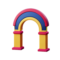 arch 3d rendering icon illustration png