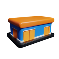 Real estate 3d rendering icon illustration png