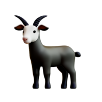 goat 3d rendering icon illustration png