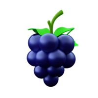 grain de raisin 3d le rendu icône illustration png