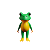 frog 3d rendering icon illustration png