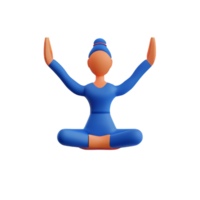 yoga 3d renderen icoon illustratie png