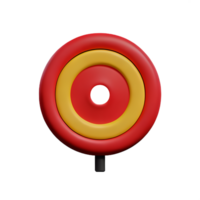 target 3d rendering icon illustration png