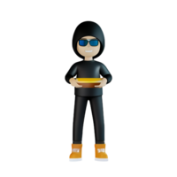 hacker 3d Renderização ícone ilustração png