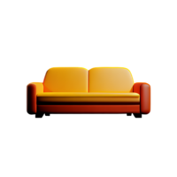 sofa 3d rendering icon illustration png