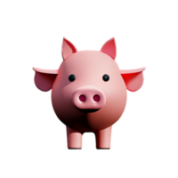 Schwein 3d Rendern Symbol Illustration png