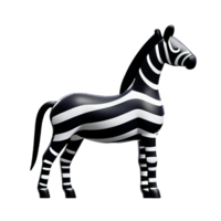 zebra 3d interpretazione icona illustrazione png