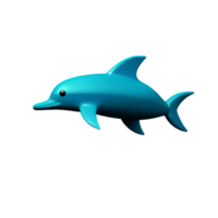 dolphin 3d rendering icon illustration png