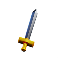 sword 3d rendering icon illustration png