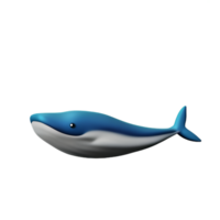 ballena 3d representación icono ilustración png