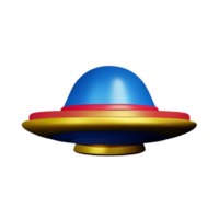 ufo 3d rendering icon illustration png