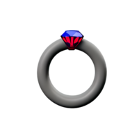 ring 3d rendering icon illustration png