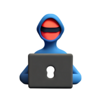 hacker 3d renderen icoon illustratie png