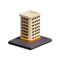 hotel 3d rendering icon illustration png