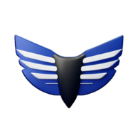 wings 3d rendering icon illustration png