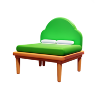 bed 3d renderen icoon illustratie png