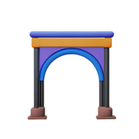 arch 3d rendering icon illustration png