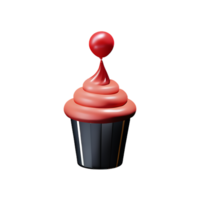 cupcake 3d rendering icon illustration png