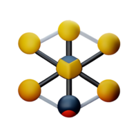 réseau 3d le rendu icône illustration png