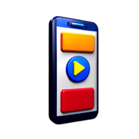 music player 3d rendering icon illustration png