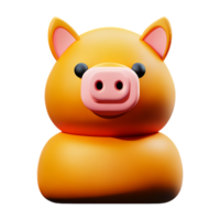 Schwein 3d Rendern Symbol Illustration png