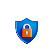 security 3d rendering icon illustration png