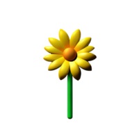 margarida flor 3d Renderização ícone ilustração png