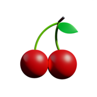 cherry 3d rendering icon illustration png