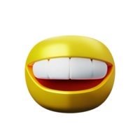 bouche 3d le rendu icône illustration png