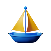 boat 3d rendering icon illustration png