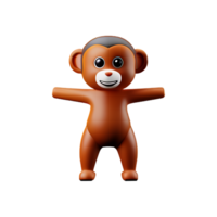 macaco 3d Renderização ícone ilustração png