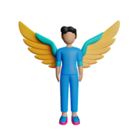 anjo 3d Renderização ícone ilustração png