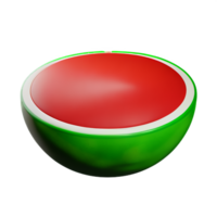 watermelon 3d rendering icon illustration png