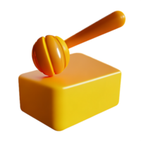 honey 3d rendering icon illustration png