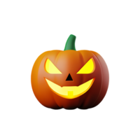 pumpkin  3d rendering icon illustration png