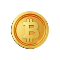 bitcoin 3d renderen icoon illustratie png