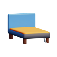 bed 3d renderen icoon illustratie png